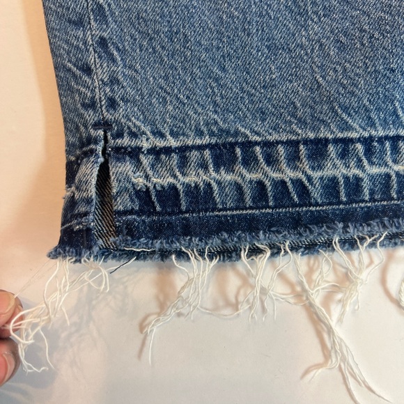 Aéropostale Low Rise Baggy Crop Jeans Size 14 Y2K Medium Wash Raw Hem Denim - Picture 11 of 12